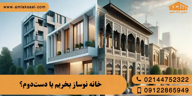 خانه نوساز بخریم یا دستدوم؟ مقایسه کامل مزایا، معایب و هزینهها خانه نوساز بخریم یا دستدوم؟ مقایسه کامل مزایا، معایب و هزینهها